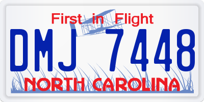 NC license plate DMJ7448