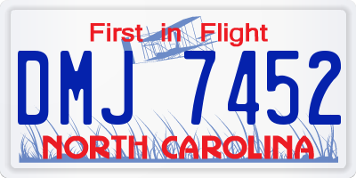 NC license plate DMJ7452