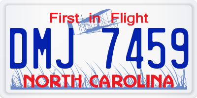 NC license plate DMJ7459