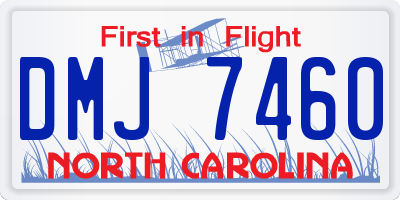 NC license plate DMJ7460
