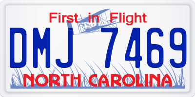 NC license plate DMJ7469