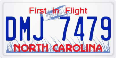 NC license plate DMJ7479