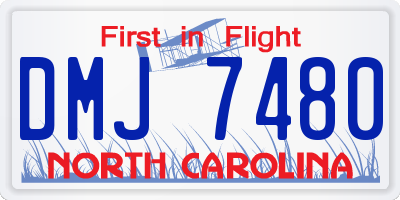 NC license plate DMJ7480