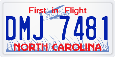 NC license plate DMJ7481