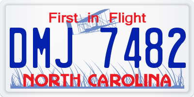 NC license plate DMJ7482