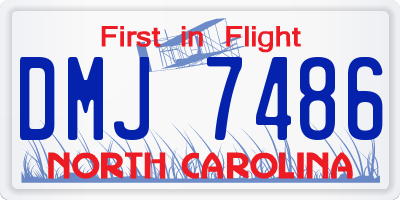 NC license plate DMJ7486