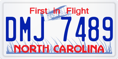NC license plate DMJ7489