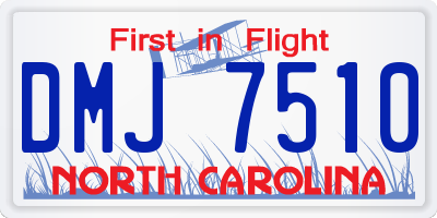 NC license plate DMJ7510