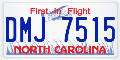 NC license plate DMJ7515