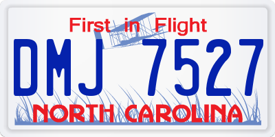 NC license plate DMJ7527