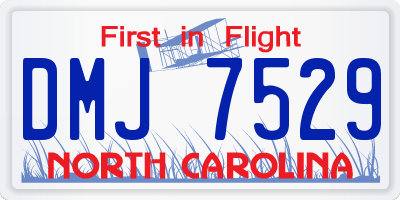 NC license plate DMJ7529