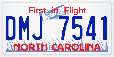 NC license plate DMJ7541