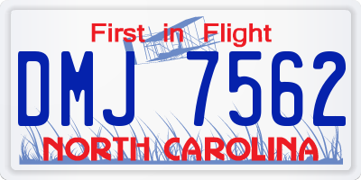 NC license plate DMJ7562