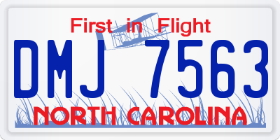 NC license plate DMJ7563