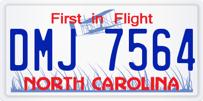 NC license plate DMJ7564