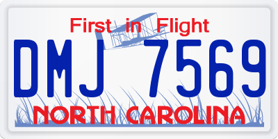 NC license plate DMJ7569