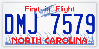 NC license plate DMJ7579