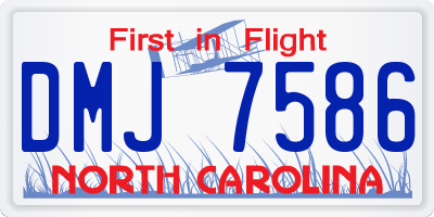 NC license plate DMJ7586
