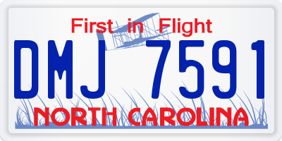 NC license plate DMJ7591