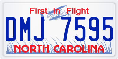 NC license plate DMJ7595