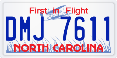 NC license plate DMJ7611