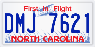 NC license plate DMJ7621