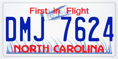 NC license plate DMJ7624