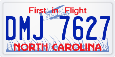 NC license plate DMJ7627