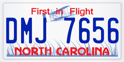 NC license plate DMJ7656
