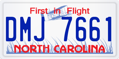 NC license plate DMJ7661
