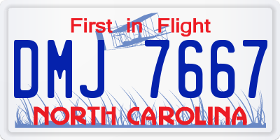 NC license plate DMJ7667