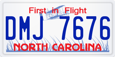 NC license plate DMJ7676