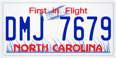 NC license plate DMJ7679