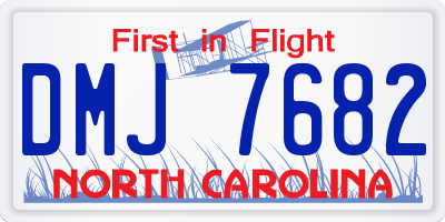 NC license plate DMJ7682