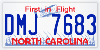 NC license plate DMJ7683