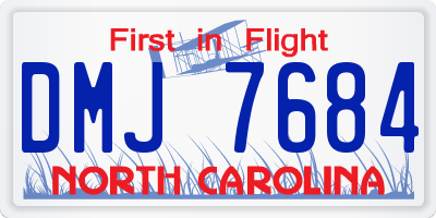 NC license plate DMJ7684