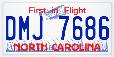 NC license plate DMJ7686