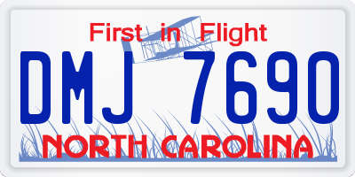 NC license plate DMJ7690