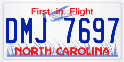NC license plate DMJ7697