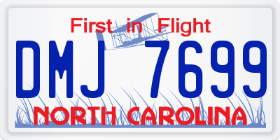 NC license plate DMJ7699