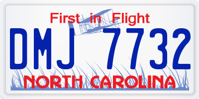 NC license plate DMJ7732