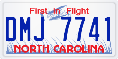 NC license plate DMJ7741