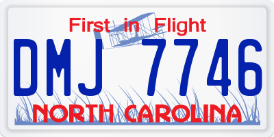 NC license plate DMJ7746