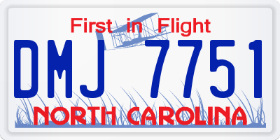 NC license plate DMJ7751