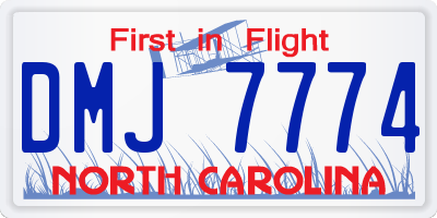 NC license plate DMJ7774