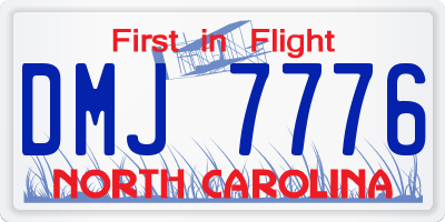 NC license plate DMJ7776