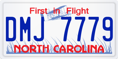 NC license plate DMJ7779