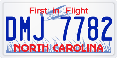 NC license plate DMJ7782