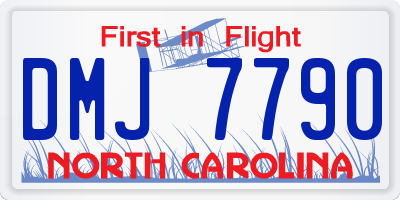 NC license plate DMJ7790