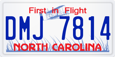 NC license plate DMJ7814